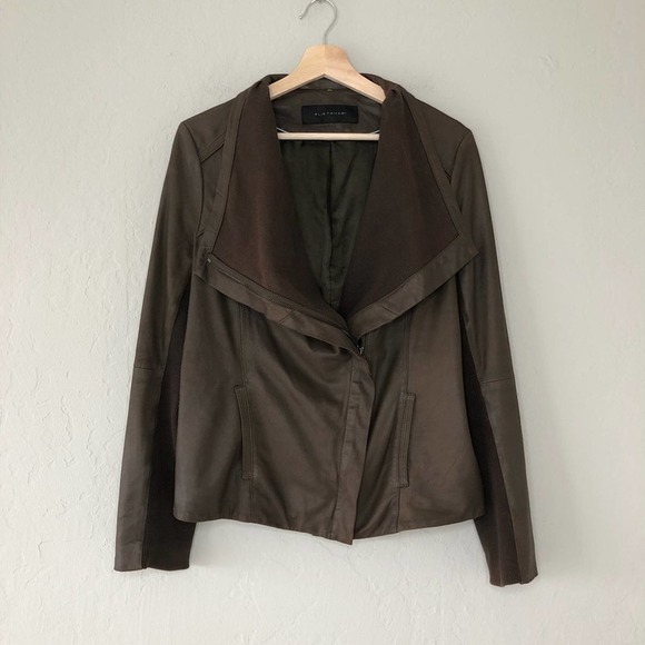 Elie Tahari Andreas Lambskin Leather Jacket - Picture 2 of 9